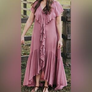 Women’s mauve free people maxi dress, size XS.